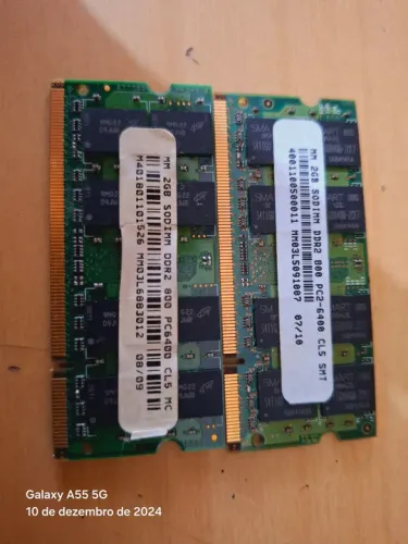2x 2GB DDR2 800MHz PC6400 - Memória RAM