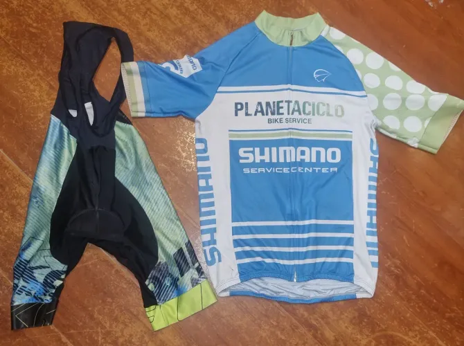 Kit Ciclismo Shimano Mauro Ribeiro e Like Bikes - Jersey + Bretelle