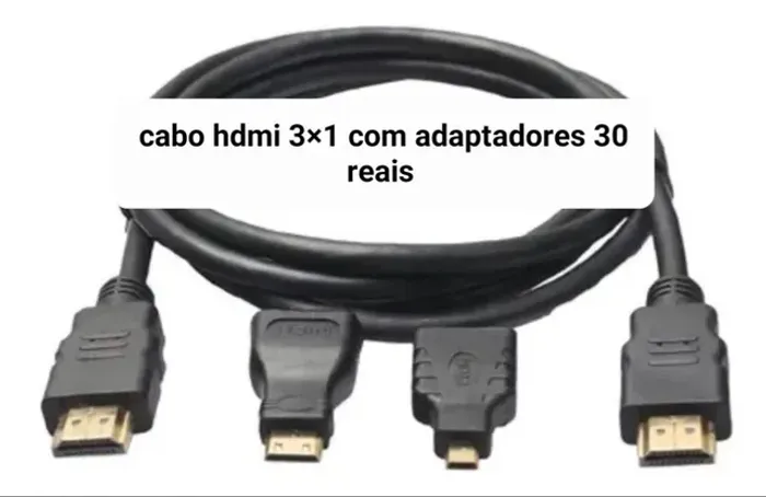 Cabo hdmi três em um 