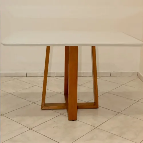 Mesa de Jantar 1,60x80 Maya Base Madeira Maciça tt76