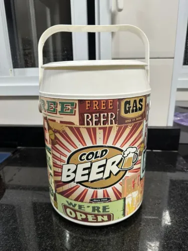 Cooler - Balde Térmico Vintage para Cerveja - Estilo Retrô