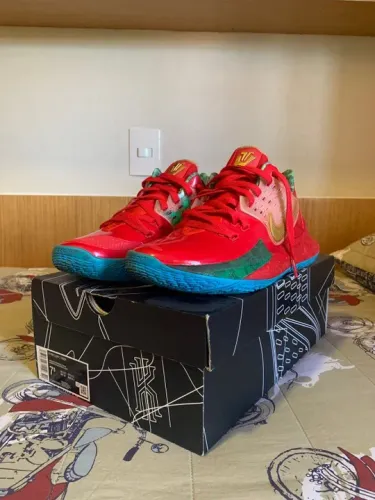tênis nike vermelho - spongebob x nike kyrie 2 low mr. krabs