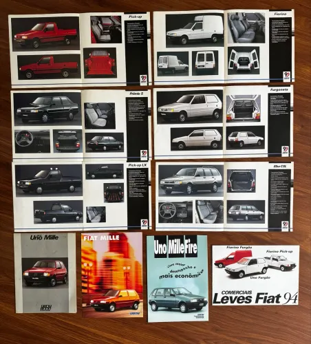 10 PROSPECTO FOLDER LINHA FIAT RARIDADE 250,00 CADA!