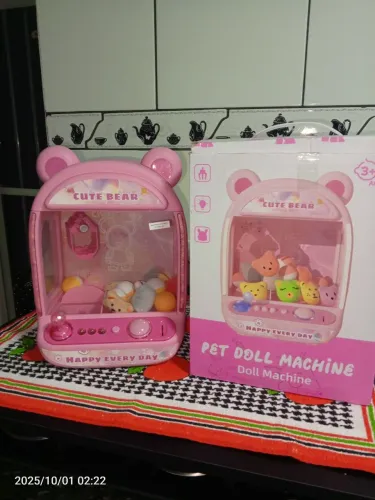 Máquina de brinquedo de pegar urso nova linda