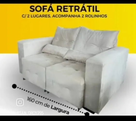 Sofá retrátil 2 e 3 lugares