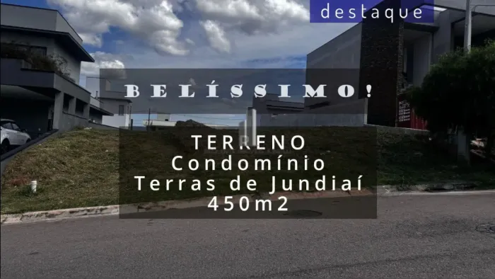 TERRENO CONDOMÍNIO TERRAS DE JUNDIAÍ VALE AZUL JUNDIAI VENDA