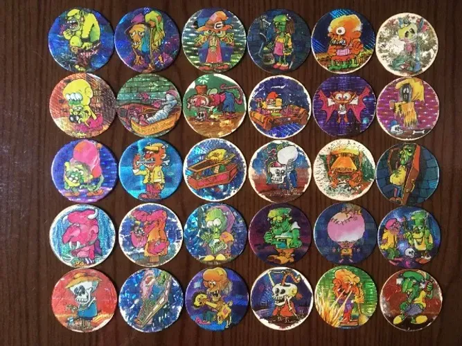 Tazos Chupa Caps da Chupa Chups, 1995, Reino Unido