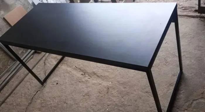 nova mesa escrivaninha industrial preta - frete gratuito