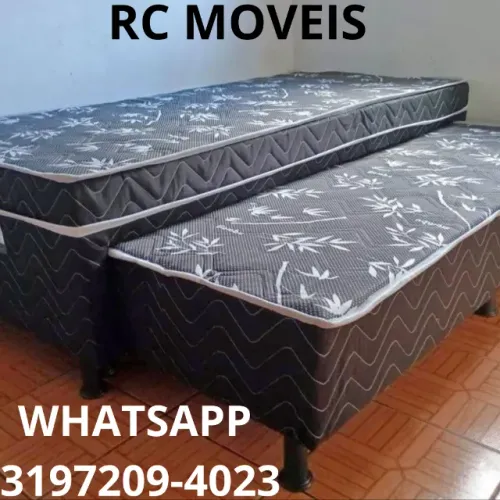Cama Box Bibox Solteiro com Auxiliar - Madeira Reforçada e D33