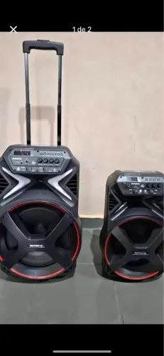 Caixa de som mondial pequena e grande
