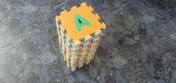 Tapete Tatame EVA infantil Alfabeto Números 18 x 18 x 1 cm 42 peças