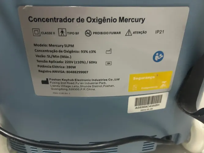 Concentrador de oxigênio Mercury