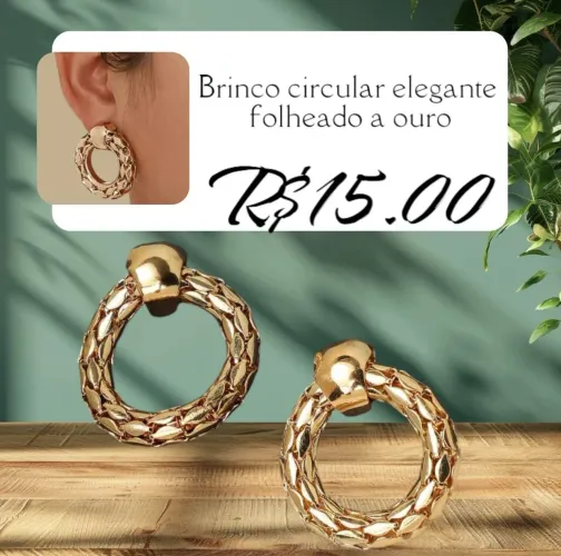 Brincos Folheado, prata 925 e aço inox com banho 18k