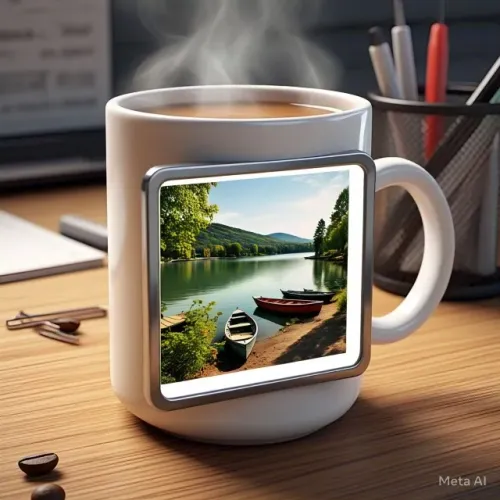 Caneca presente personalizado com sacola presente promoção