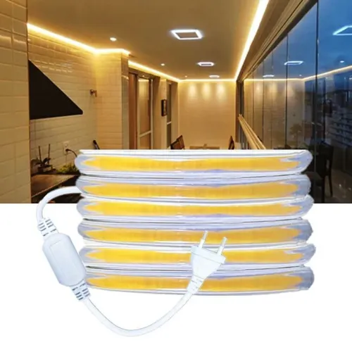 Fita de LED COB 5m 220v para iluminação ambiente