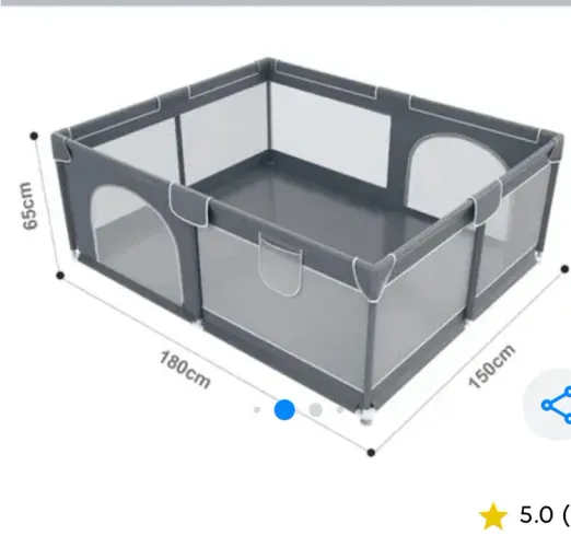 Cercado Para Bebê Brincar Grande Infantil Cercadinho Chiqueirinho 180x150 - Genuinos