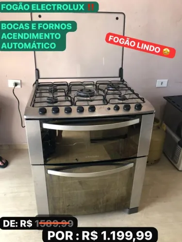 Fogão Eletrolux 5 bocas 2 fornos elétrico
