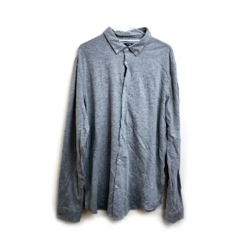 Camisa Masculina Manga Longa Kiabi Tamanho XG / XL - Cinza Mescla