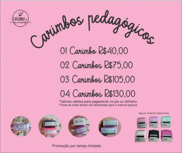 Carimbos Pedagógicos - Promoção por tempo limitado!