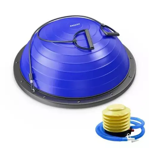 Meia Bola Ginástica Suíça 58cm Pilates Yoga com Bomba Inflável