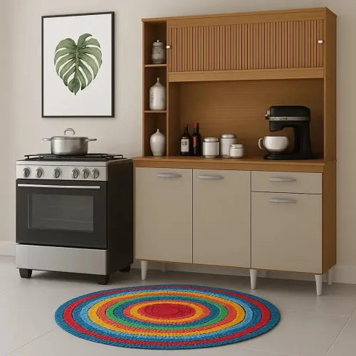 Cozinha Duda ripado 140 cm luxo - ENTREGA HOJE !!!