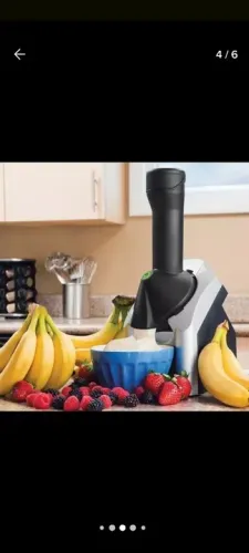 Máquina de sorvete de frutas de sobremesa congelada. 