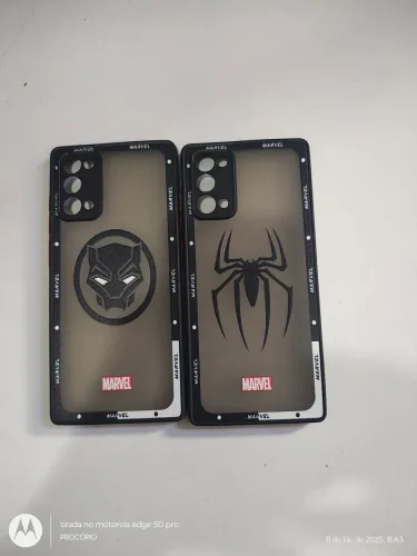 Capas Marvel para Celular - CAPA PARA GALAXY NOTE 20 5G Pantera Negra e Homem-Aranha
