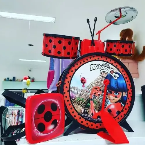 Mini Bateria Unisex Infantil Miracolous