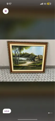 Quadro natureza oleo sobre tela