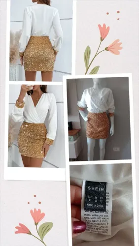 Vestido de festa com paetê 