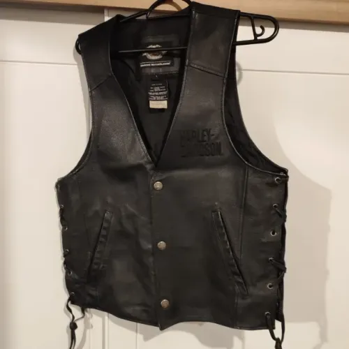 Colete Harley-Davidson Original - Couro Legítimo - Modelo 98007-11VM- Tamanho S