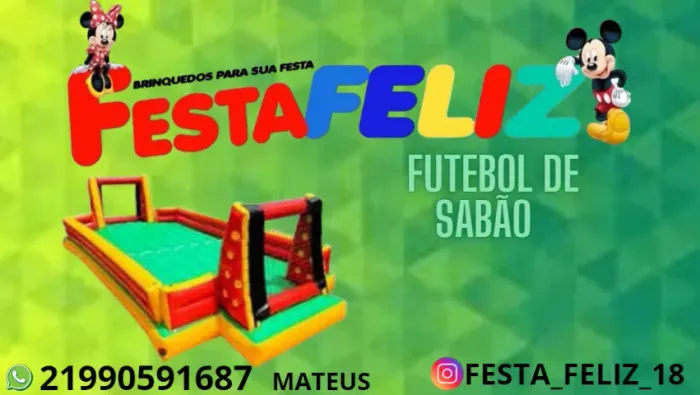 FUTEBOL DE SABÃO INFLÁVEL LOCAÇÃO