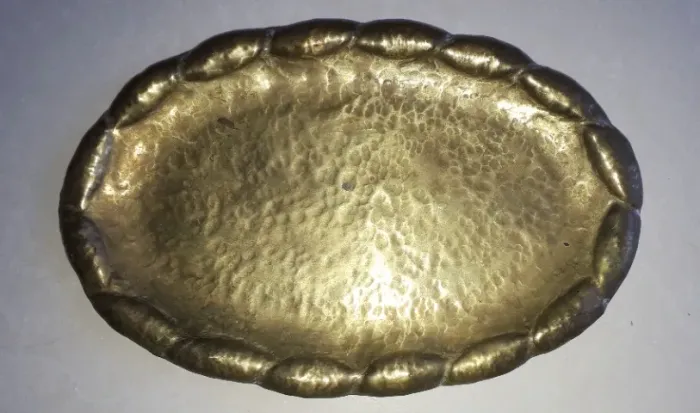 Prato Travessa Oval De Meal Antigo Reliquia Martelado (Usado)