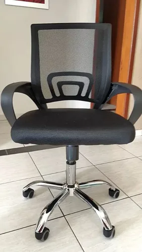 Cadeira de Escritório Giratória com Encosto de Malha