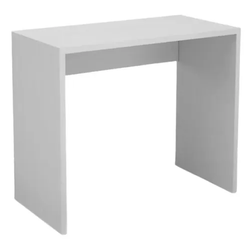 Escrivaninha em MDF branco.