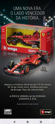 Miniatura fórmula 1 Ferrari .