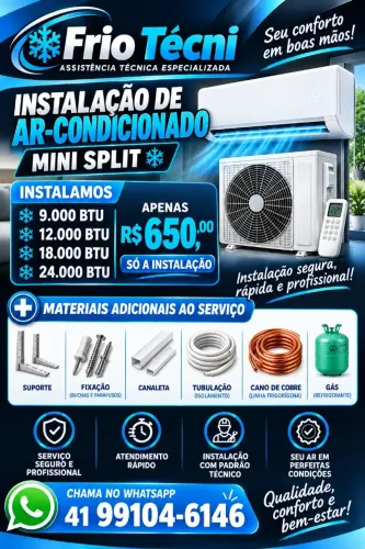 Instalação de ar condicionado 