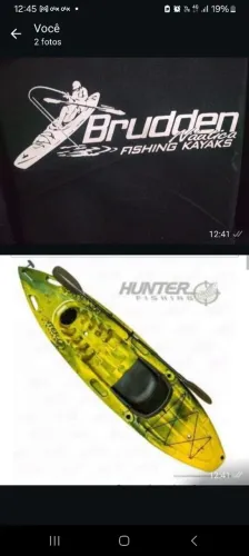 Caiaque Fisher Hunter pouco uso, guardado a sombra e só depois de adoçar (passar agua doce