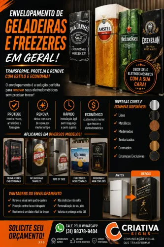 Envelopamento de geladeira e freezers