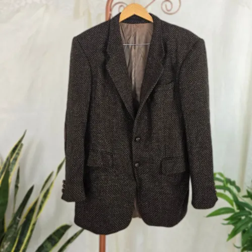 Blazer tweed lã uruguaia M brechó