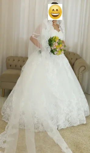 Vestido de noiva princesa, veste do 40 ao 42