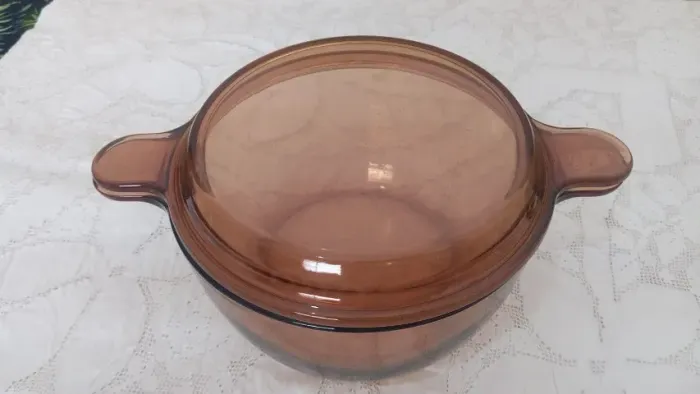 Caçarola De Vidro Vision Corning Ware 3,5 Litros Com Tampa # (Usado)