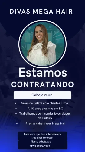 Vaga Cabeleireiro Balneário Camboriú ( salão com ótima clientela )