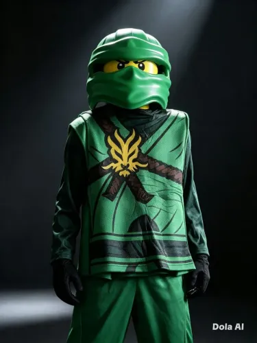 Máscara e roupa do Ninjago 