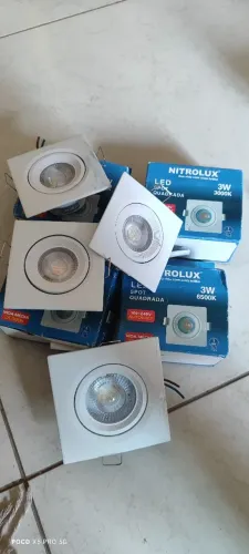 Kit Luzes dicróicas quadradas 3w e 5w