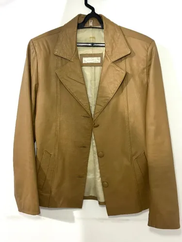 Jaqueta de couro legítimo Mercatto vintage