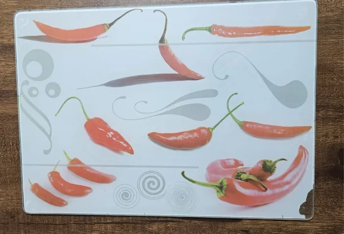 tábua de vidro para cortar carnes 25cmx35cm