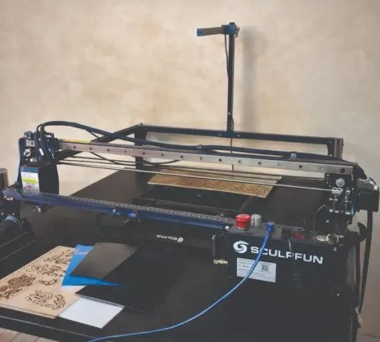 Gravadora Laser Sculpfun S30 Ultra 33w 60*60cm + rolo + câmera