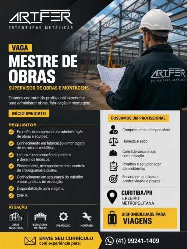 MESTRE DE OBRAS METÁLICAS