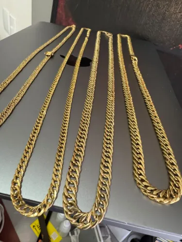 Corrente Groumet de ouro 18k procedência garantia eterna